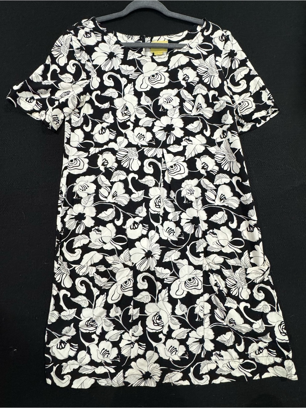 Maeve Anthropologie Black & White Floral Midi